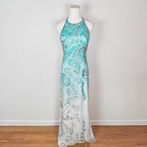 Y2K Silk Ombré Beaded Mermaid Prom Dress